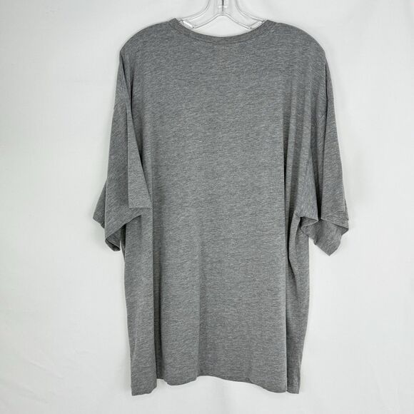 H&M Mens Graphic Football T-Shirt Size L Gray Short Sleeve - Picture 3 of 9